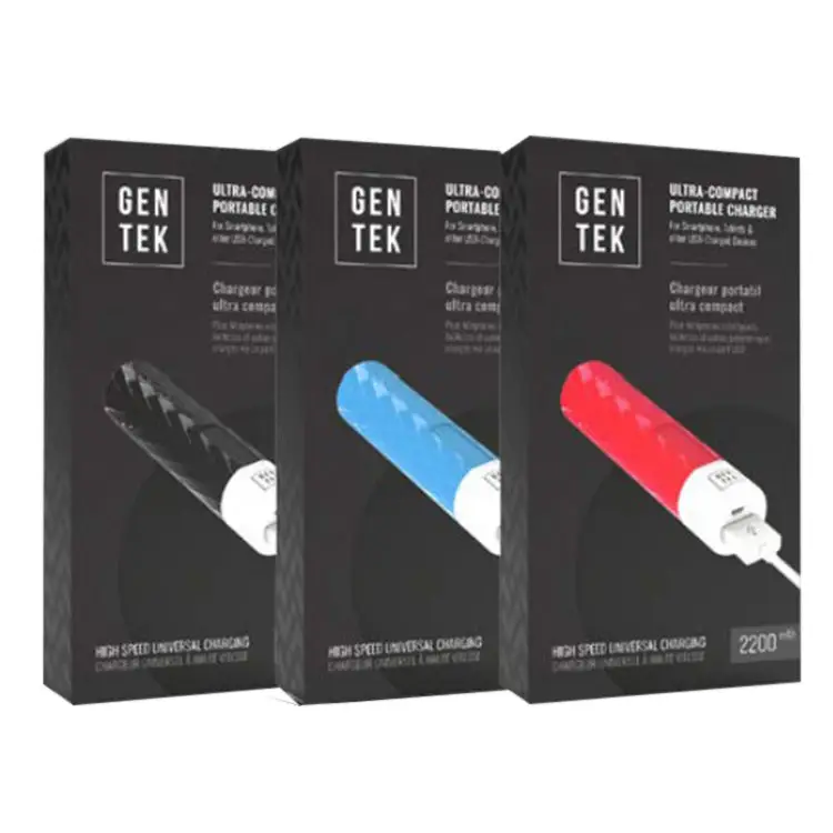 Gentek 2200 mAh Ultra-Compact Portable Charger (Red) 24034 -