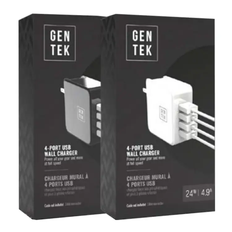 Gentek 4-Port 4 AMP USB Wall Charger (White) 21082 - Misc