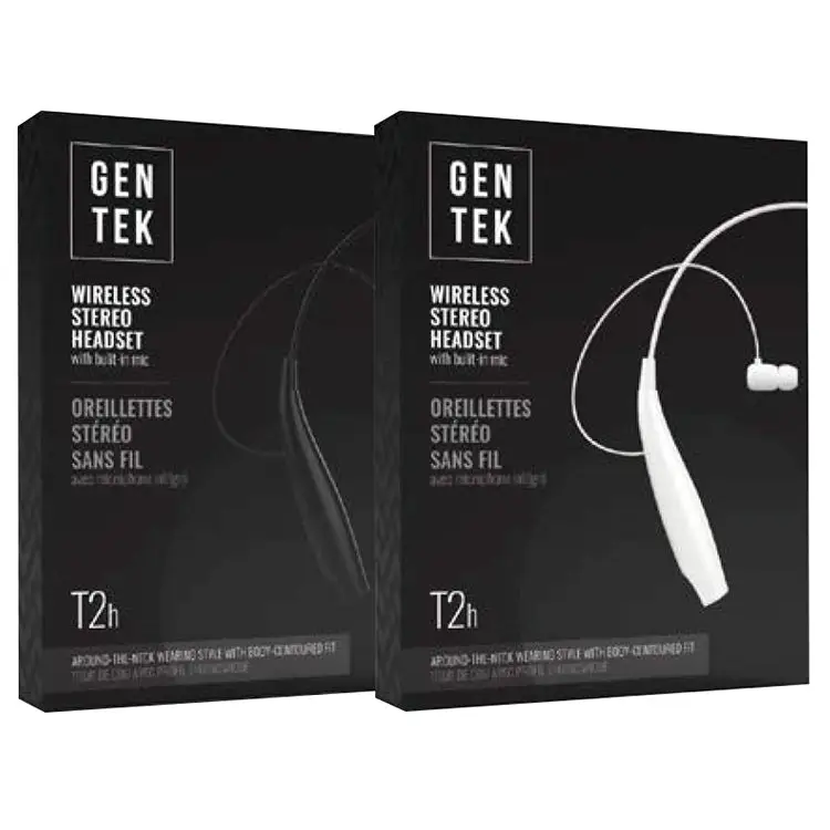 Gentek T2h Magnetic Wrap Around Wireless Stereo Headset