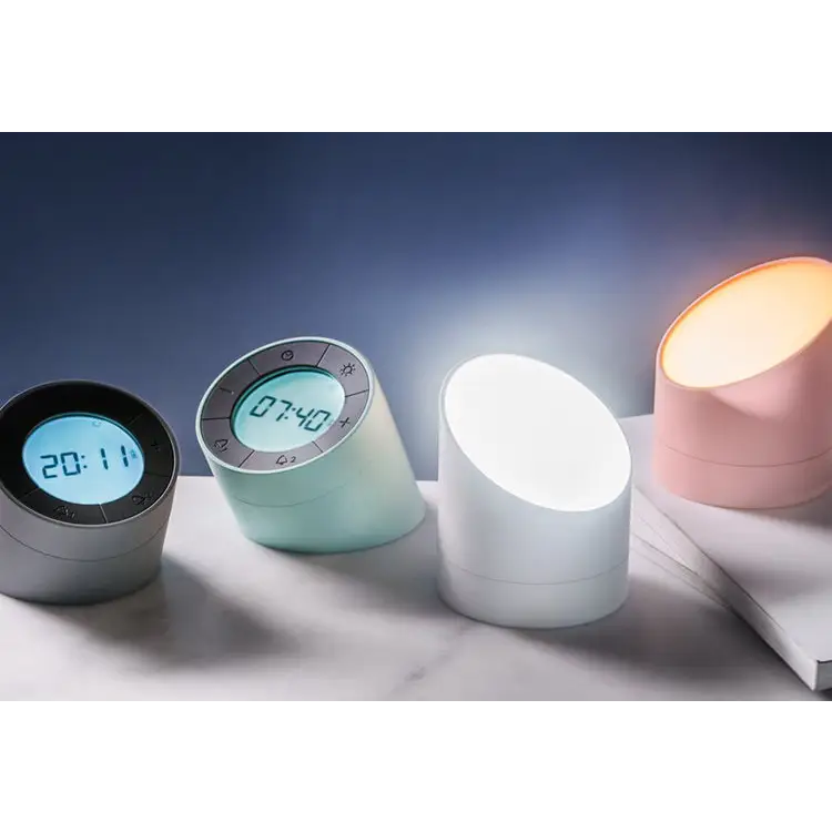 Gingko Edge Light Digital Rechargeable Dual Alarm Clock