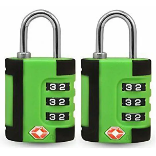 Go Green Power 3 Digit Combination Lock in Two Tone Color