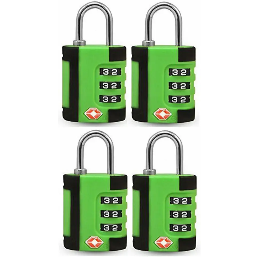 Go Green Power 3 Digit Combination Lock in Two Tone Color