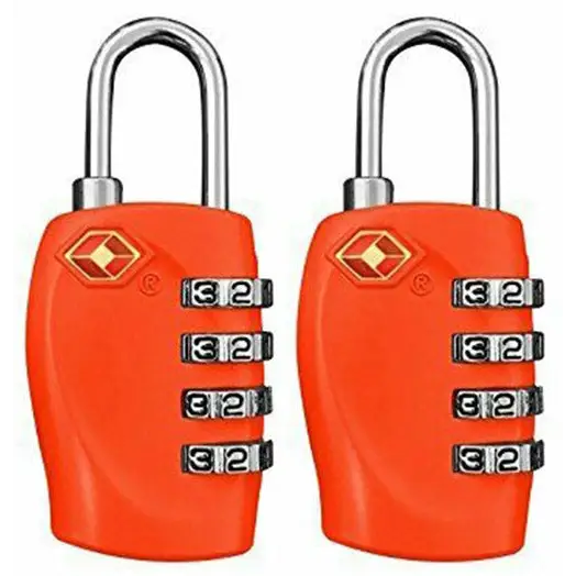 Go Green Power 4 Digit Combination Lock Red 0.2 Pound (Pack