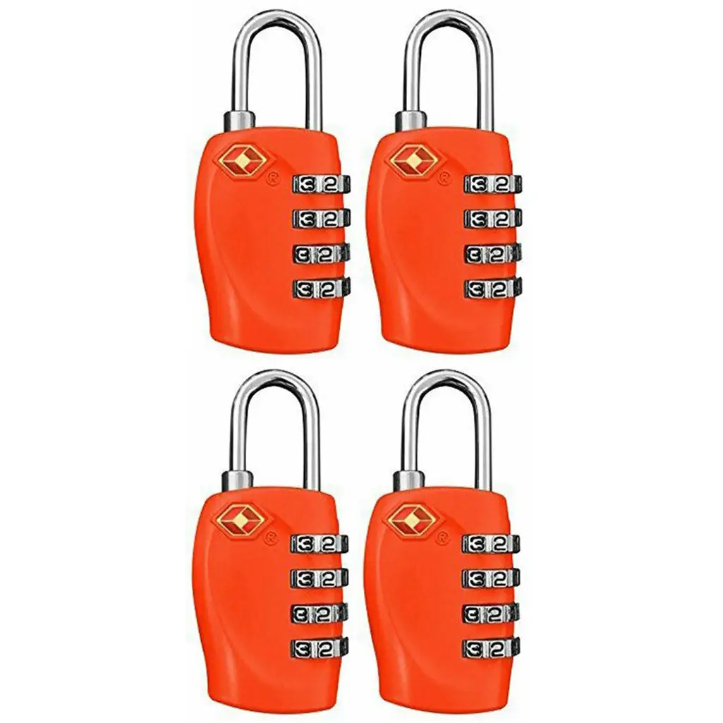 Go Green Power 4 Digit Combination Lock Red 0.2 Pound (Pack