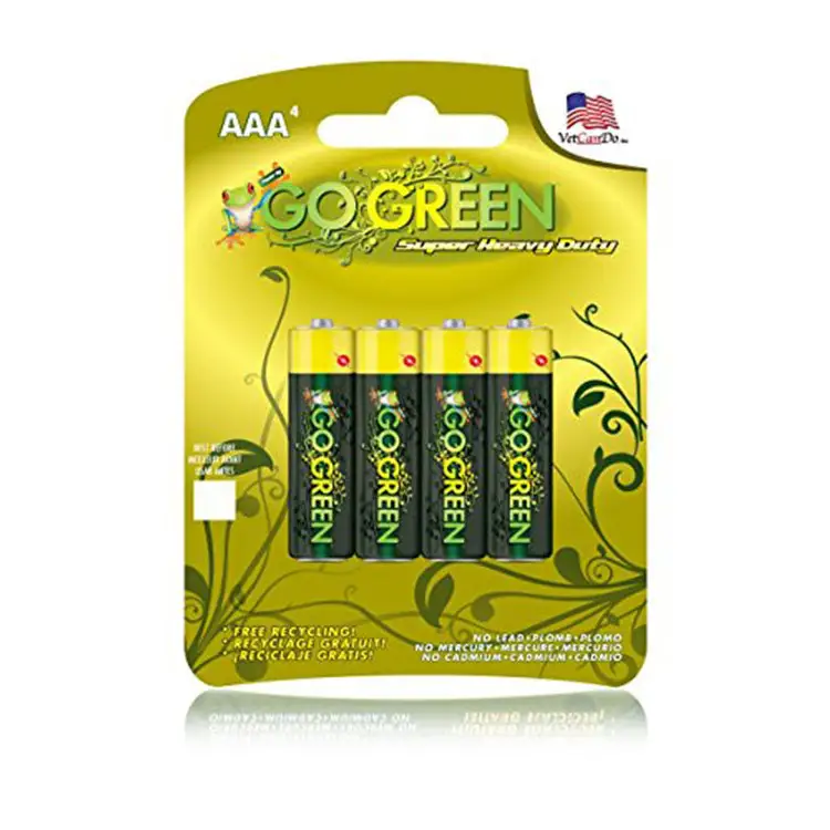 Go Green Power Super Heavy Duty Batteries AAA (Pack of 4)