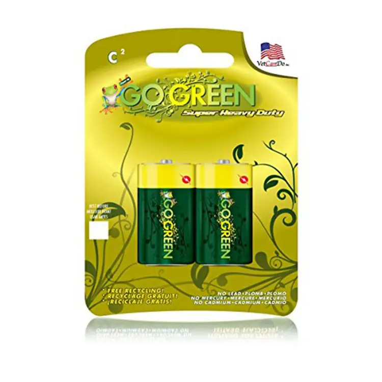 Go Green Power Super Heavy Duty Batteries C (Pack of 2)