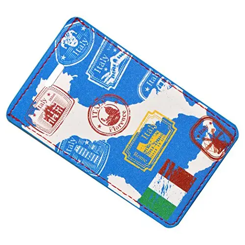 Go Green Power TR1276 Design Leather Luggage Tag - Map