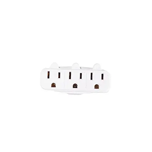 GoGreen Power 3 Outlet Wall Tap White Adapter GG-13000TW -
