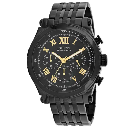 Guess Men’s Classic Stainless Steel Black Tone Watch W1104G2