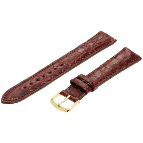 Hadley-Roma Men’s MSM822RN-180 18-mm Chestnut Genuine Caiman