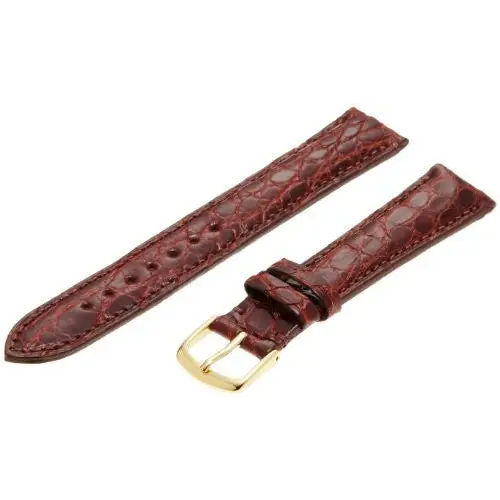 Hadley-Roma Men’s MSM822RN-180 18-mm Chestnut Genuine Caiman