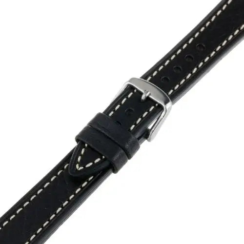 Hadley-Roma Men’s MSM894RA-180 18-mm Black Genuine Leather
