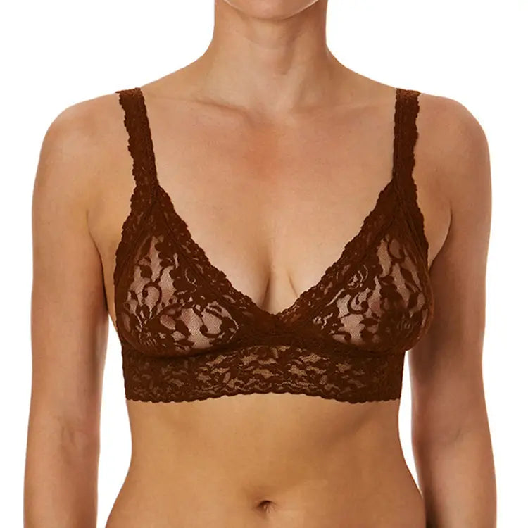 hanky panky Signature Lace Crossover Bralette 113 Dark Cocoa