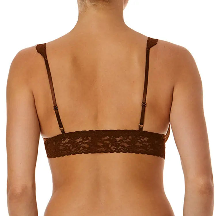 hanky panky Signature Lace Crossover Bralette 113 Dark Cocoa