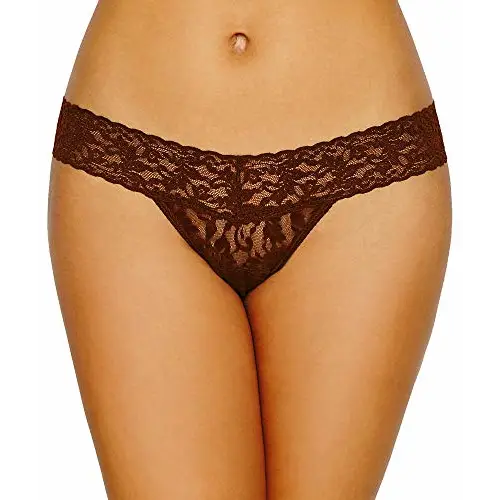 Hanky Panky Signature Lace Low Rise Thong Dark Cocoa One