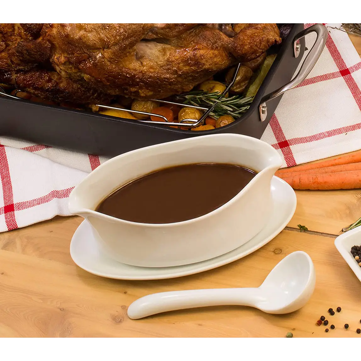 HIC Kitchen Fine Porcelain 6.5-inches Gravy Ladle 69/202 -