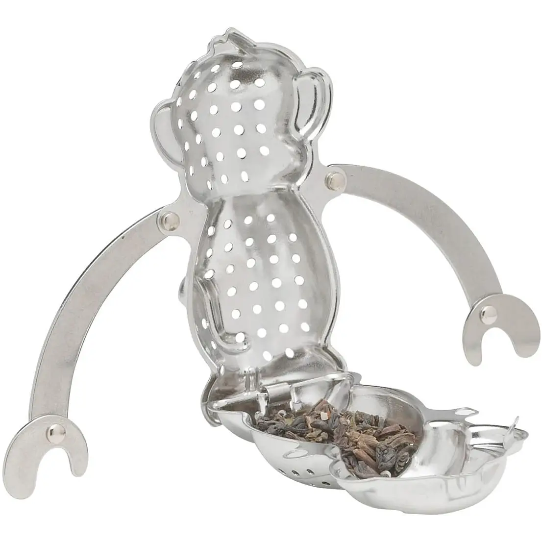 HIC Kitchen Hangin’ Dunkin Monkey Stainless Steel Tea