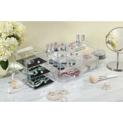 InterDesign 3 Drawers Plastic Vanity Cosmetic Organizer Pack
