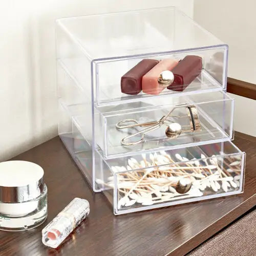 InterDesign 3 Drawers Plastic Vanity Organizer Pack of 2