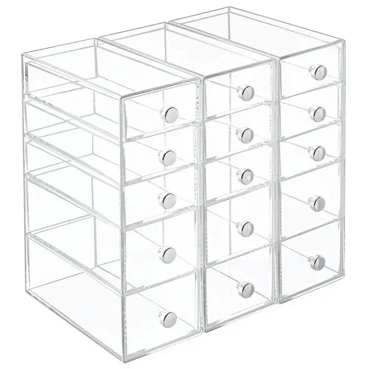 InterDesign 5 Drawers Plastic Vanity Narrow Cosmetics