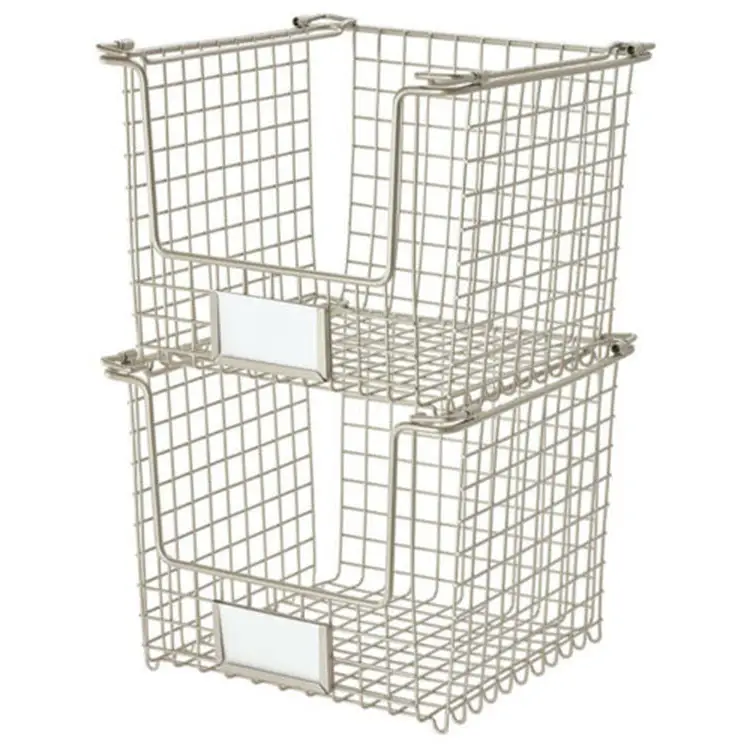 InterDesign Classico Stackable Basket 10 x 10 x 7.75 Medium