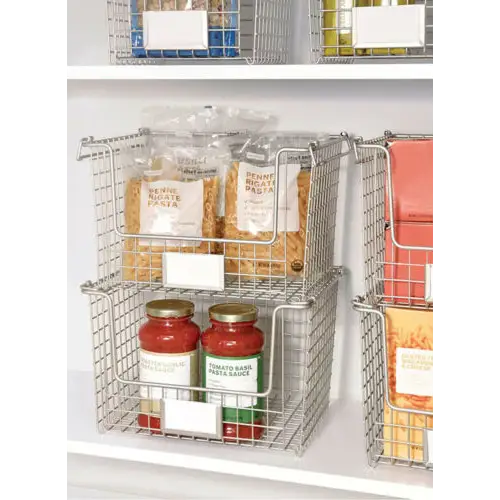 InterDesign Classico Stackable Basket 12 x 10 x 7.75 Large