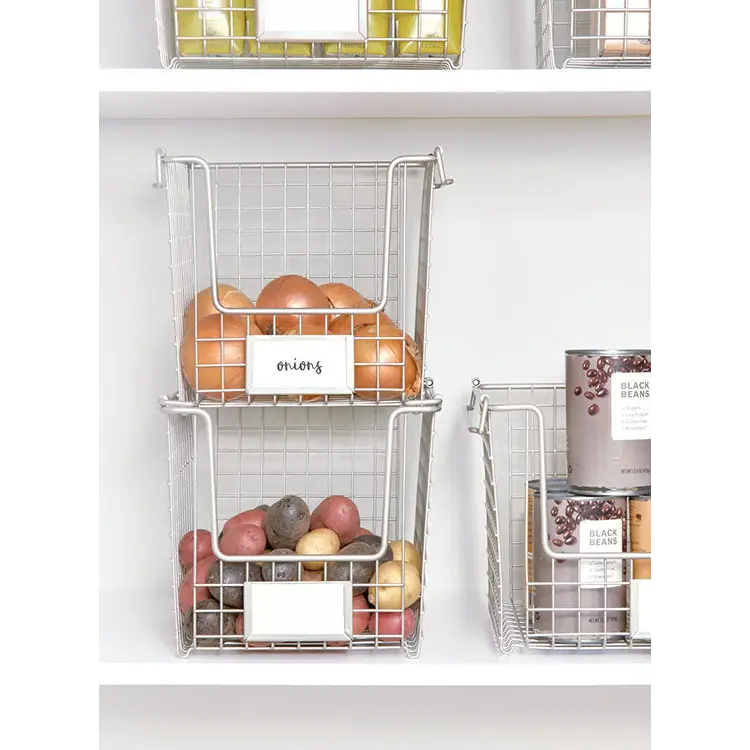 InterDesign Classico Stackable Basket 8 x 10 x 7.75 Small