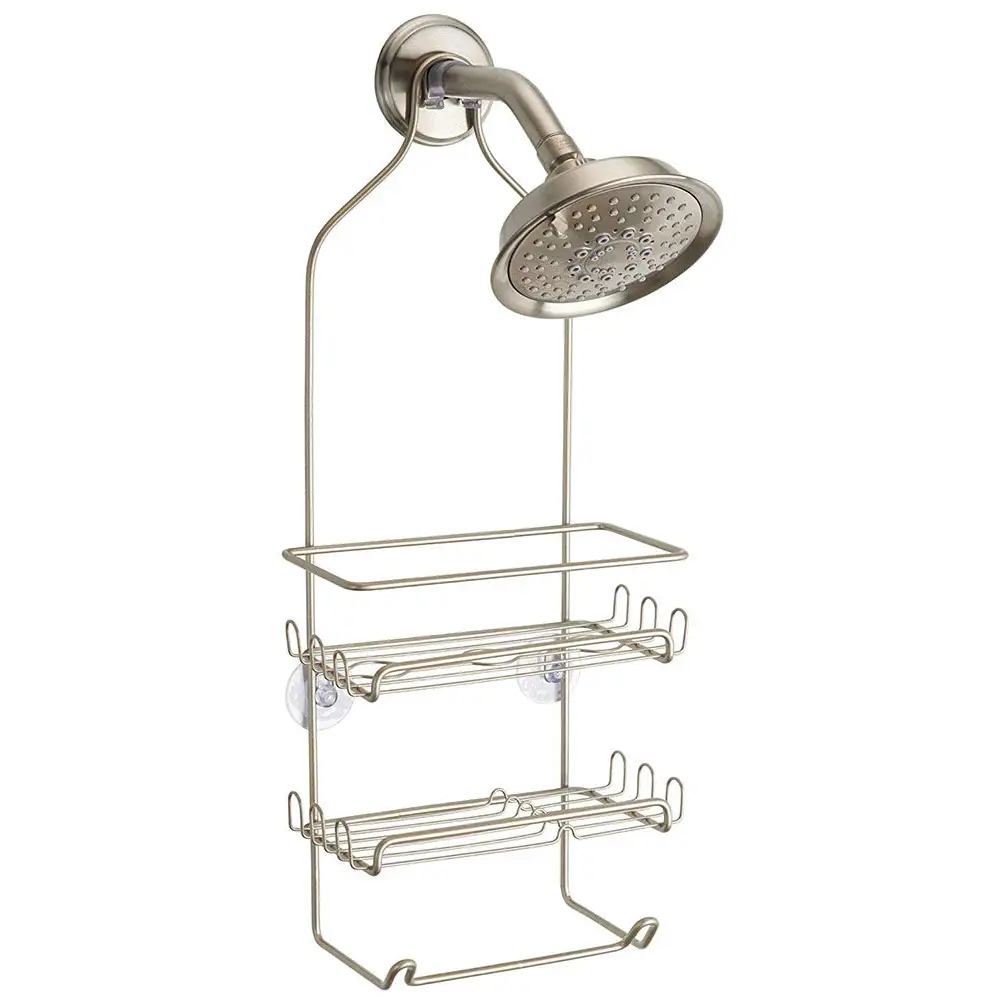 InterDesign Milo Metallic Shower Caddy (Satin Silver) 58694