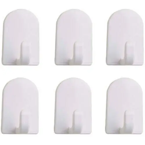 InterDesign Self Adhesive Plastic Hooks Pack of 2 (White) -