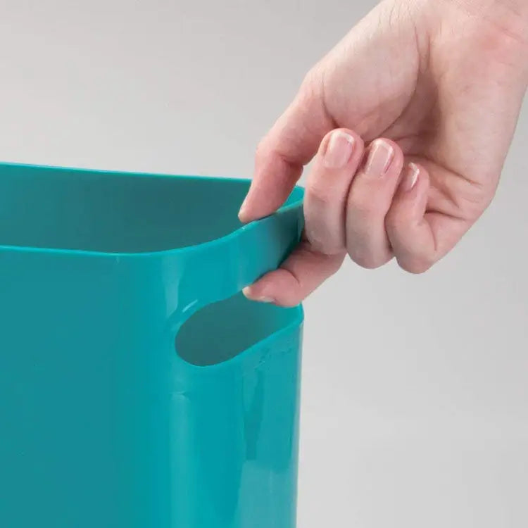 InterDesign Una 12 Rectangular Waste Basket with Handles