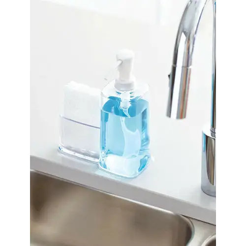 InterDesign Vella Plastic Soap Pump with Caddy Pack of 2