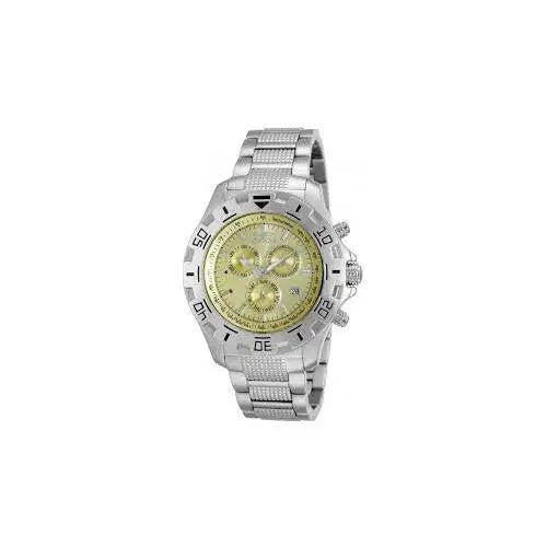 Invicta Gold Dial Quartz Chronograph Luxury Sport Style