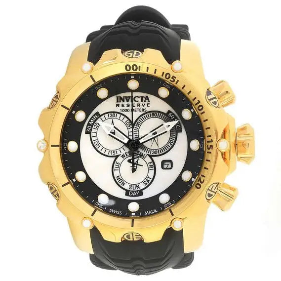 Invicta Men Venom Chrono Gold Plated Stainless Steel Black