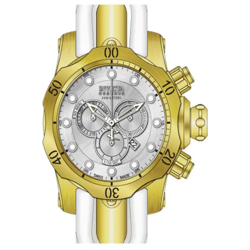 Invicta Men’s 11957 Venom Quartz Chronograph Silver Dial