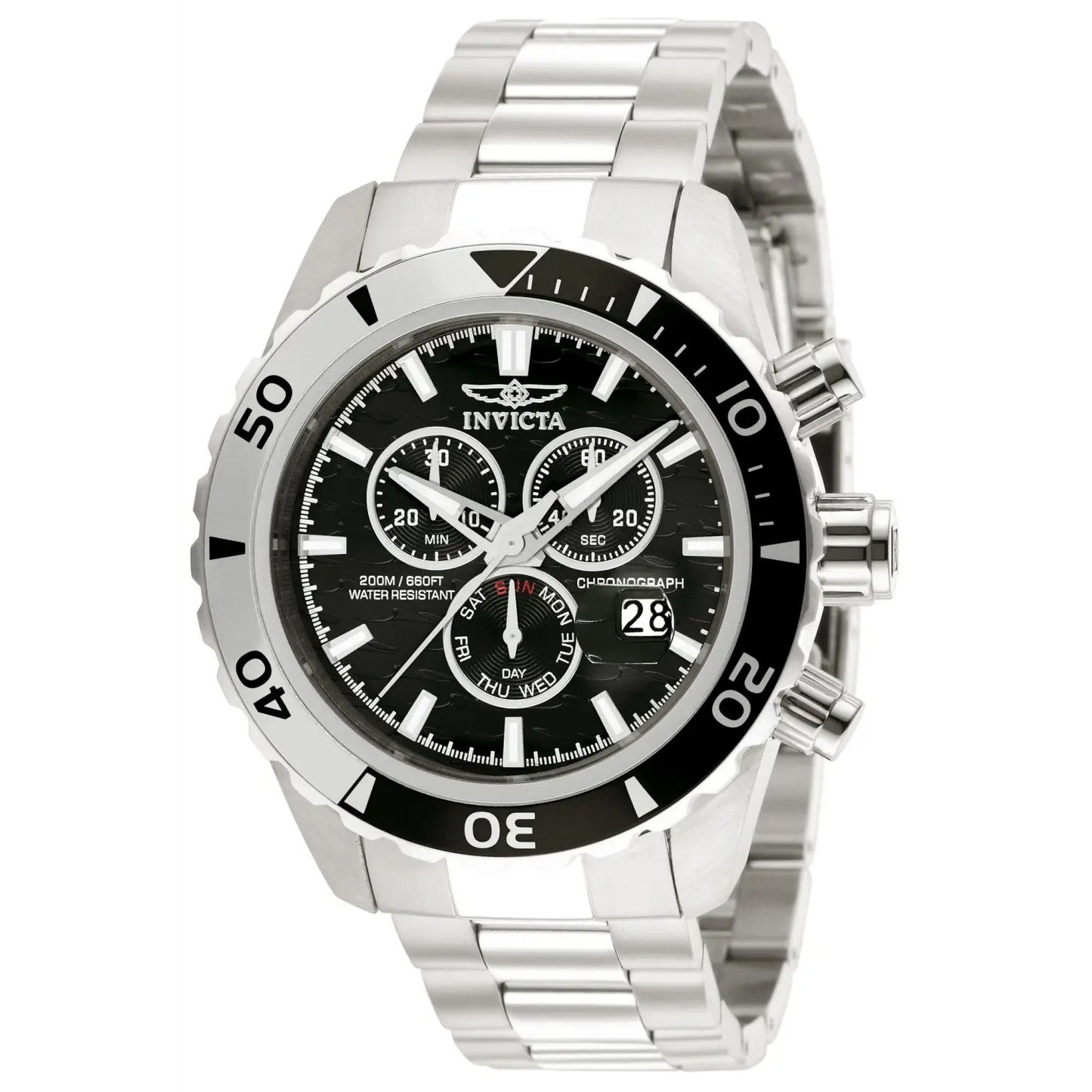 Invicta Men’s 12443 Pro Diver Quartz Chronograph Black Dial