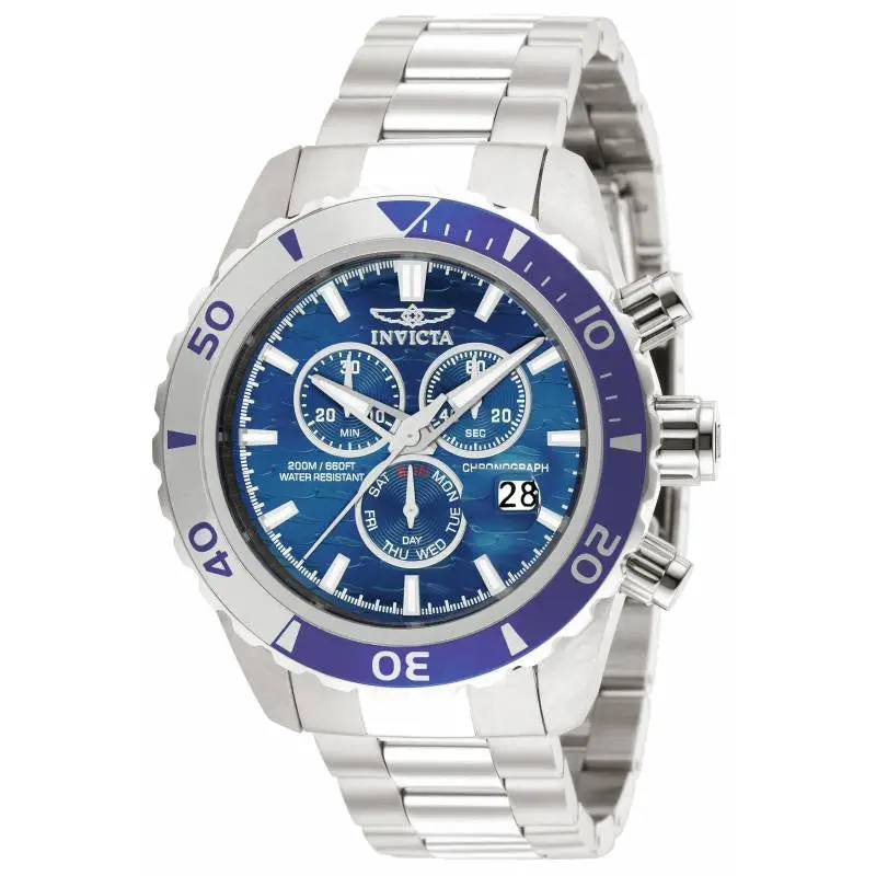Invicta Men’s 12445 Pro Diver Quartz Chronograph Blue Dial