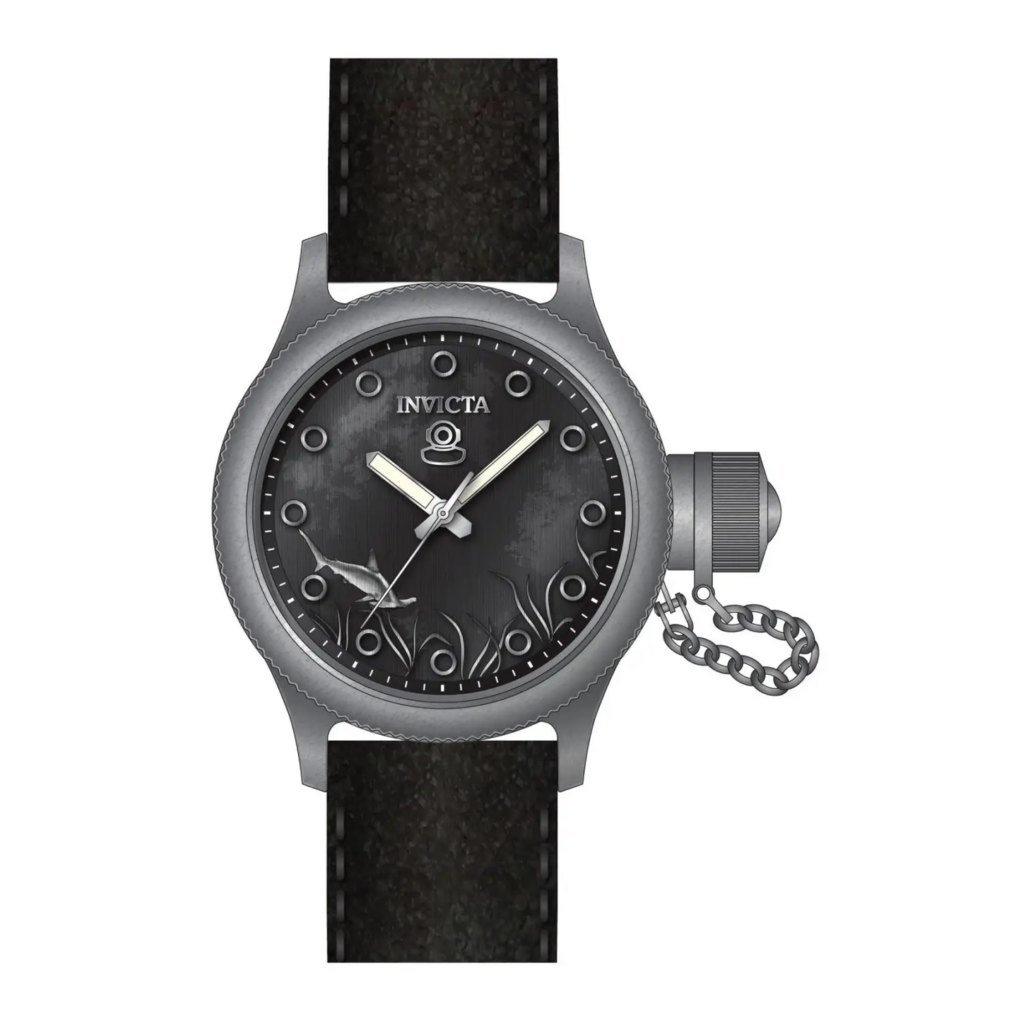 Invicta Men’s 17167 Russian Diver Quartz 2 Hand Black Dial
