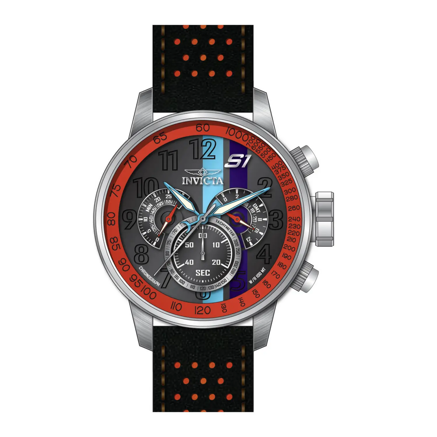 Invicta Men’s 19897 S1 Rally Quartz Multifunction Black Blue