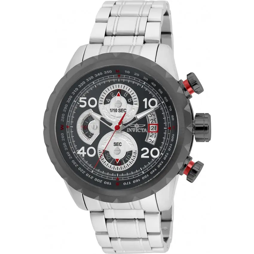 Invicta Men’s 28145 Aviator Quartz Multifunction Grey Dial