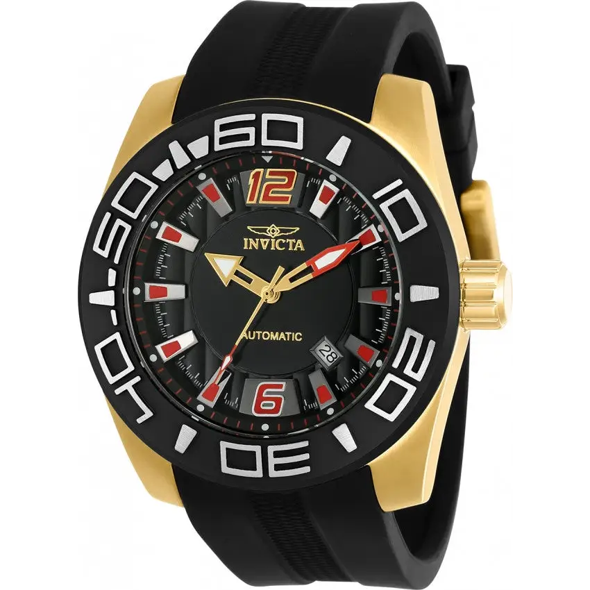 Invicta Men’s Aviator Automatic 3 Hand Black Dial Watch