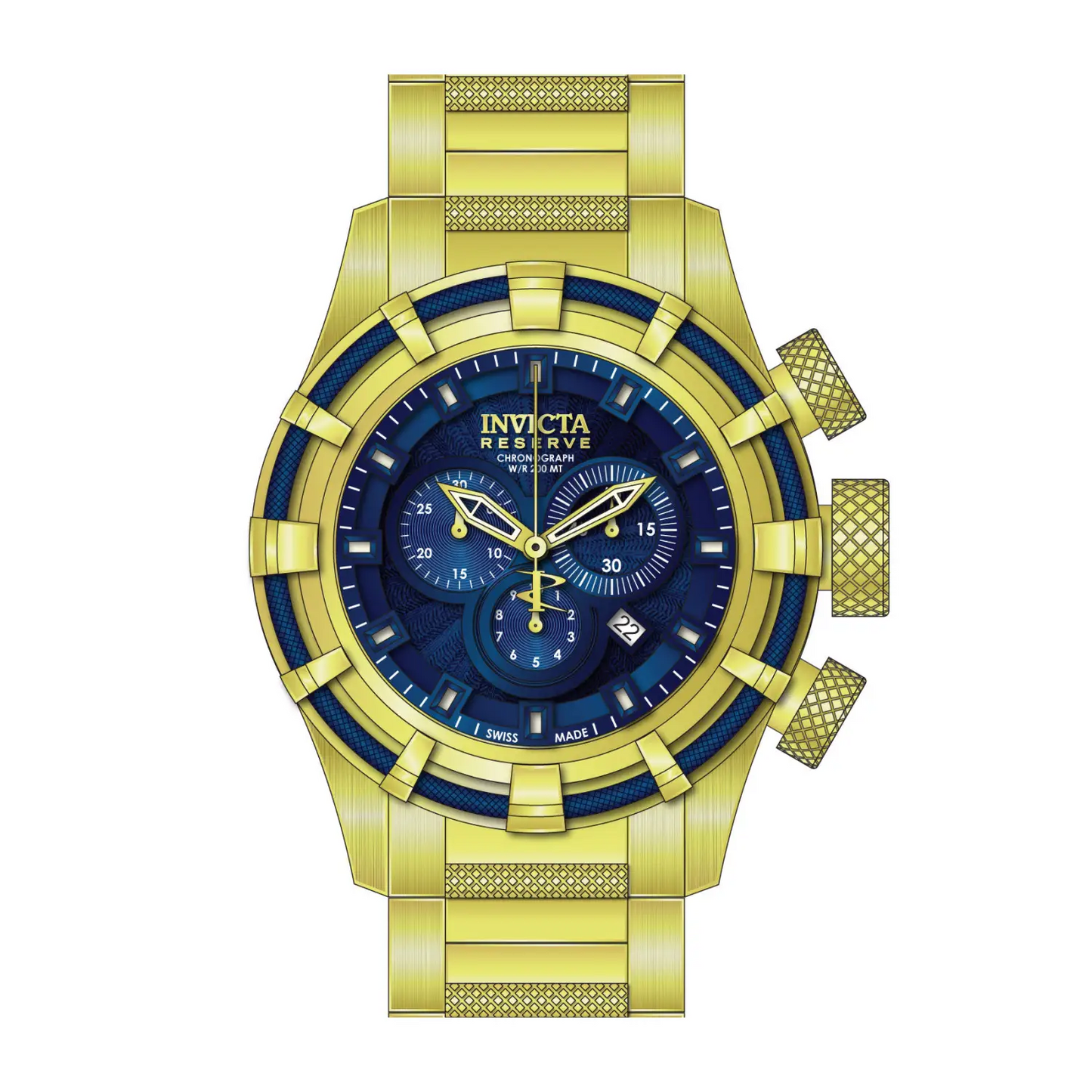 Invicta Men’s Bolt Chronograph 200m Gold Plated Stainless