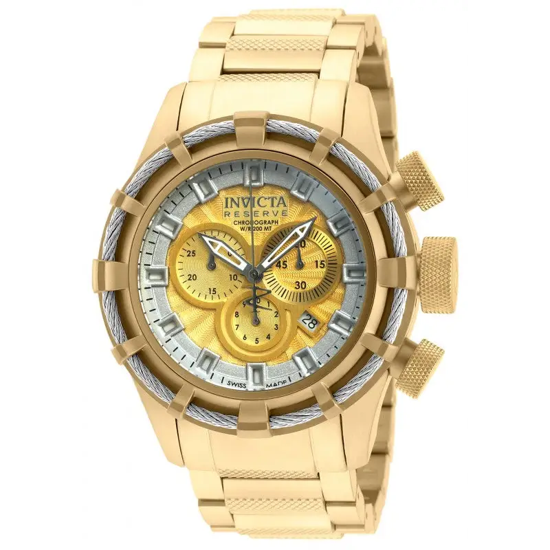 Invicta Men’s Bolt Chronograph 200m Gold Plated Stainless