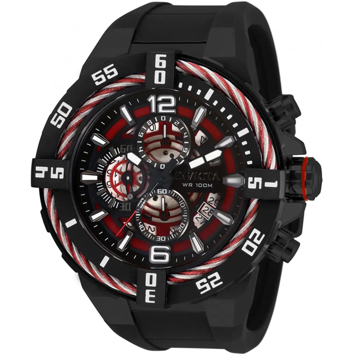 Invicta Men’s Bolt Quartz Chrono 100m Black Stainless
