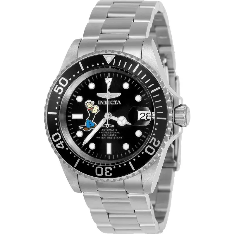 Invicta Men’s Character Automatic 3 Hand Black Dial Watch