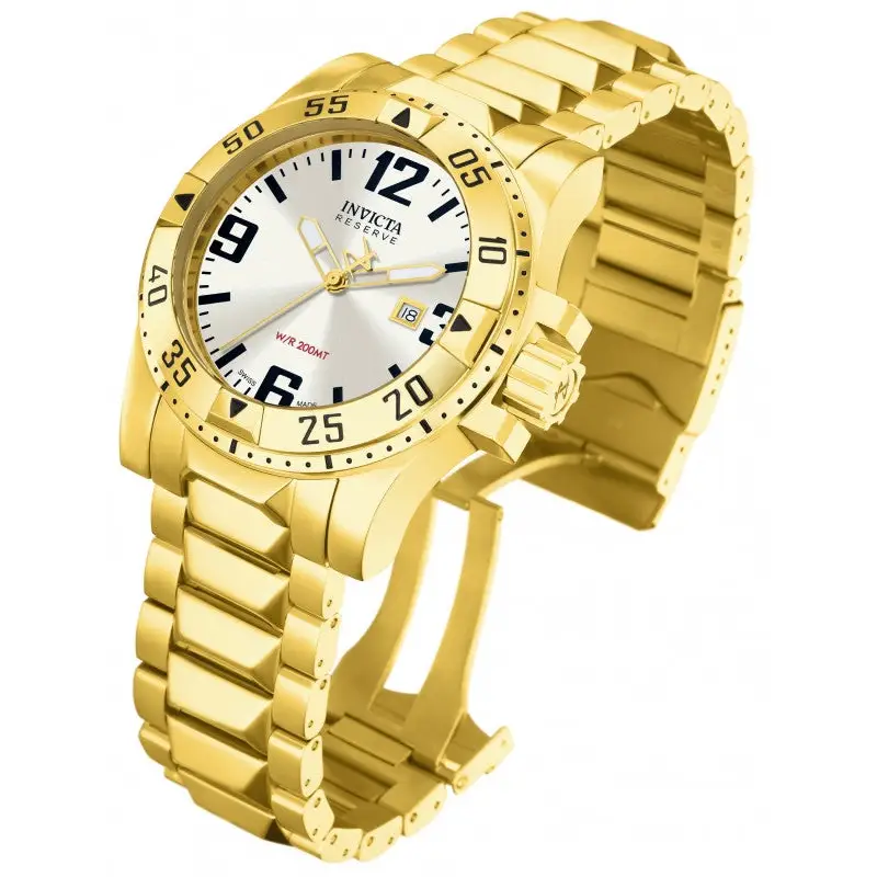Invicta Men’s Excursion 200m Silver Dial Gold Plated