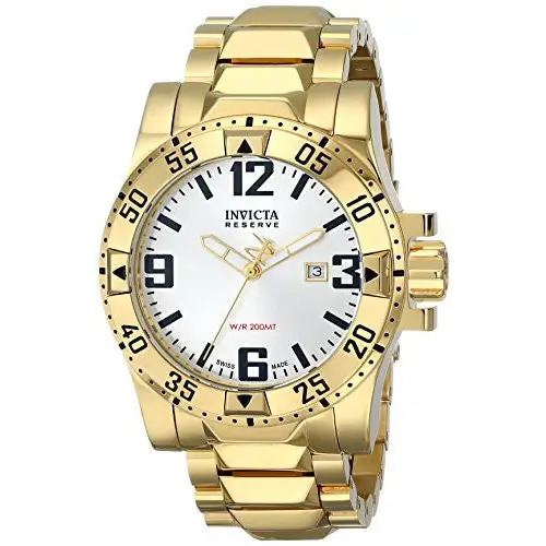 Invicta Men’s Excursion 200m Silver Dial Gold Plated