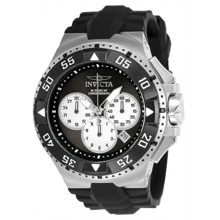 Invicta Men’s Excursion Chronograph Black Silver Dial Watch
