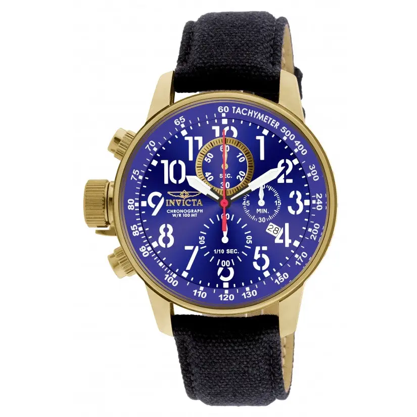 Invicta Men’s I-Force Chronograph Tachymeter Blue Dial Cloth