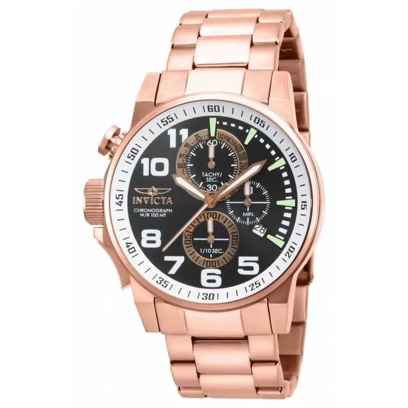 Invicta Men’s I-Force Lefty Chrono Rose Gold Tone Stainless