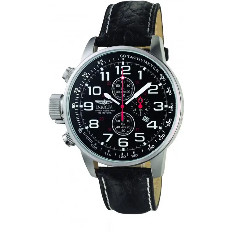 Invicta Men’s I-Force Lefty Stainless Steel Black Leather